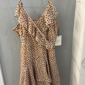 Polka Dot Ruffle Mini Dress